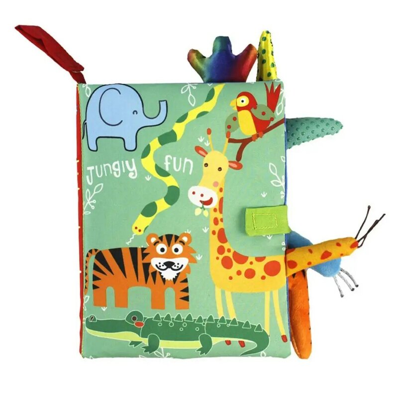 Książki ubrania dla dzieci dziecko wczesne uczenie się łzawienie ogon tkaniny książki rodzic-dziecko interaktywny papier dźwiękowy Puzzle tkaniny książki zabawki