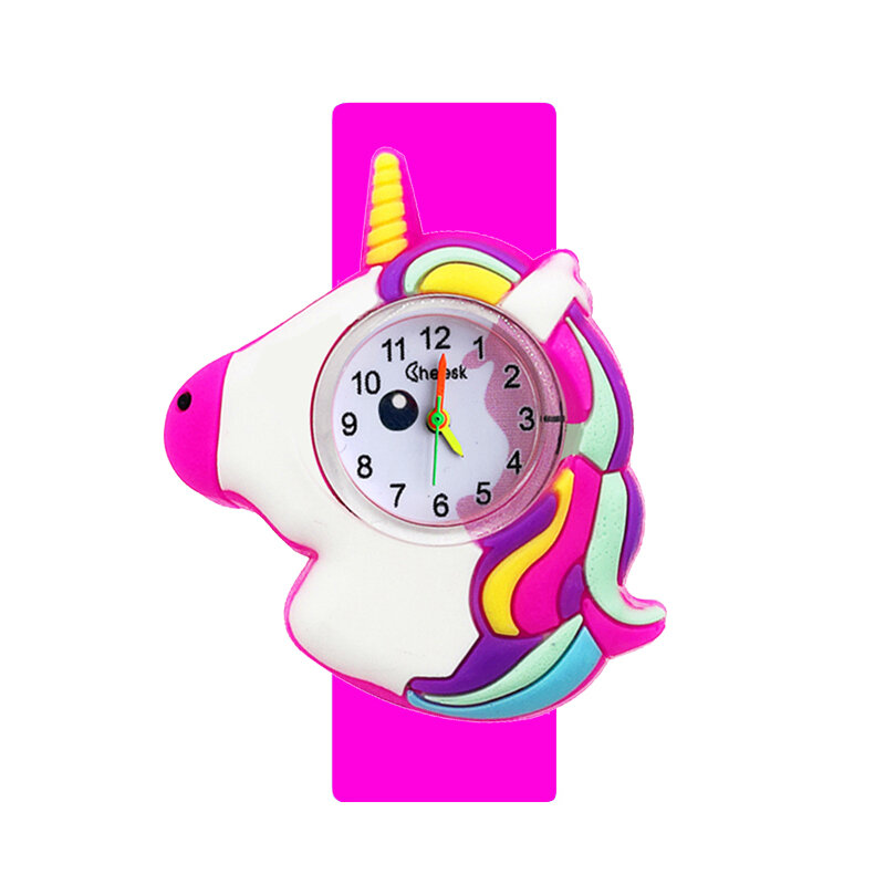 Relógio digital de quartzo para crianças, relógio unicórnio de brinquedo para crianças, presente de natal para meninos e meninas