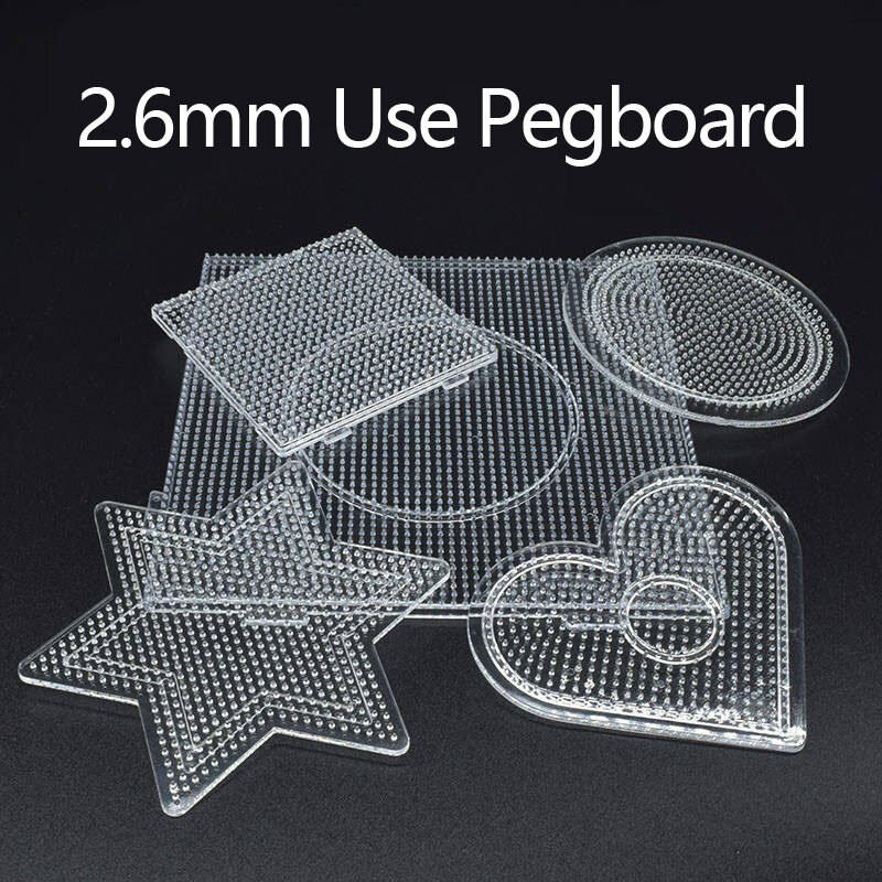 2,6mm Hama Perlen Transparent Pegboard Puzzle Perler Sicherung Vorlage für Kreative Pädagogisches Spielzeug