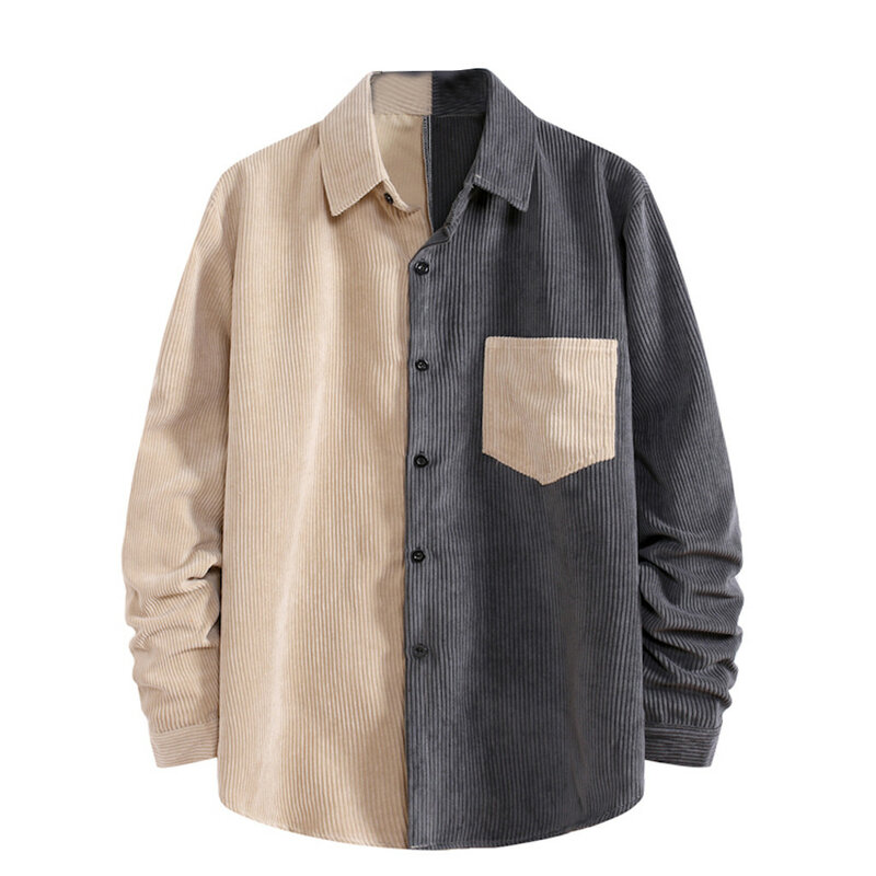 Mannen Shirts 2021 Lente En Herfst Mode Merk Japan Stijl Vintage Slim Fit Corduroy Overhemd Mannelijke Toevallige Slanke Overhemd Doek #3