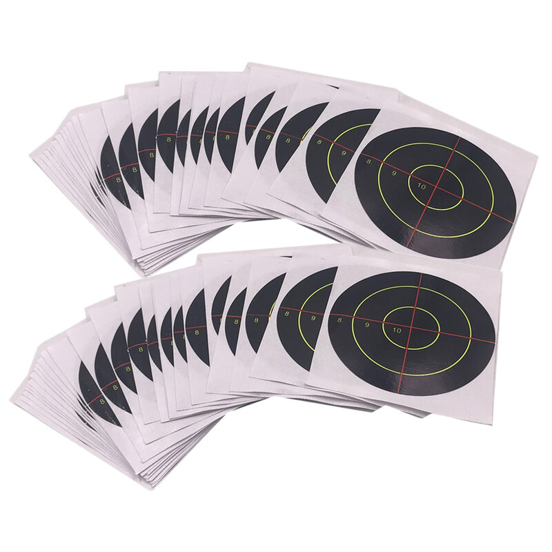 100 Stks/pak Ploetert Reactieve Zelfklevende Schieten Papier Doelen Sticker