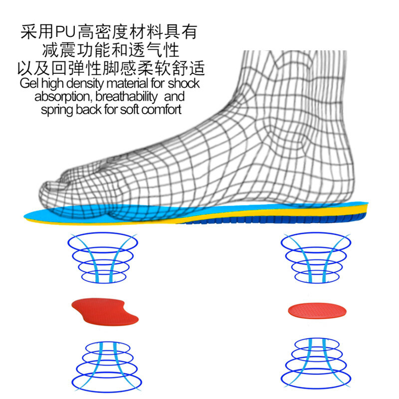 Sol Sepatu Memijat Sepatu Sisipan Orthotic Sol Kaki Perawatan untuk Plantar Fasciitis Bernapas Sol untuk Pria/Wanita