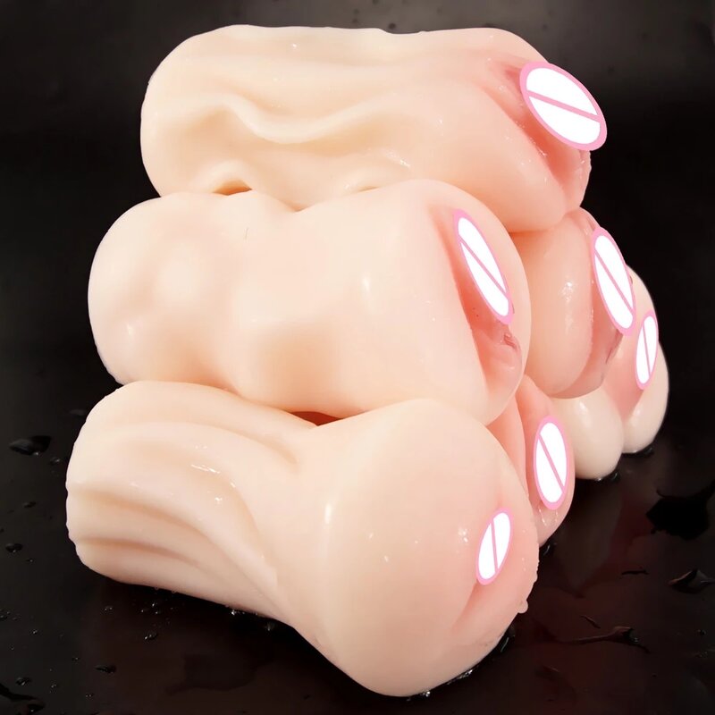 Real Vagina Sexo íntimo productos Garganta Profunda agujero doble juguete del Sexo para los hombres realista masturbador masculino tipo Vagina Oral boca Copa aviones