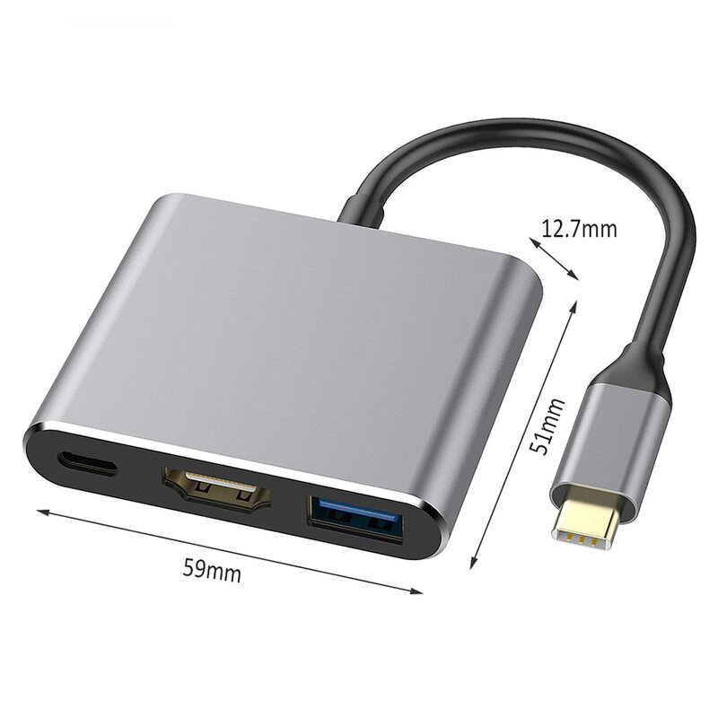 USB3.0 PD Sạc 4K HDMI-Tương Thích Bộ Chuyển Đổi USB 3.1 Loại C HUB Chuyển Đổi Cắm Chơi Tiện Lợi Nhanh Chóng hoạt Động Cho Máy Tính PC
