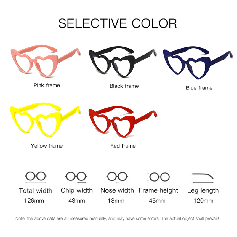 Óculos de proteção azul para crianças, armações de óculos com prescrição óptica fashion para crianças, amor, coração, tr, óculos femininos