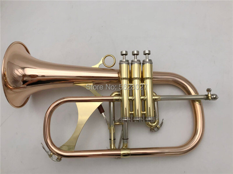 Bach Bb Flugelhorn złoty fosfor i miedź z etui ustnik trąbki instrumenty muzyczne Flugelhorn