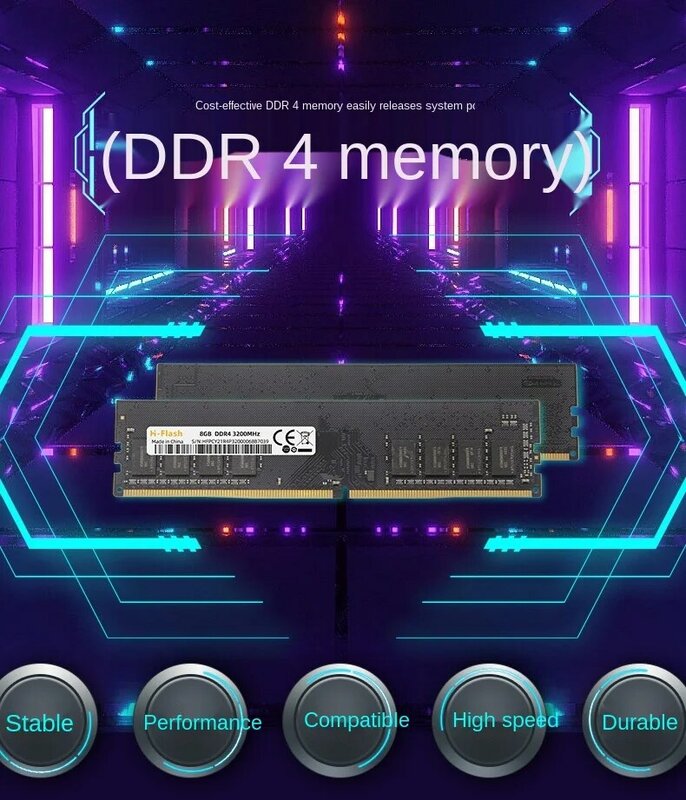 Module de mémoire DDR4, 8 go, 16 go, 4e génération, pour ordinateur de bureau, 3200