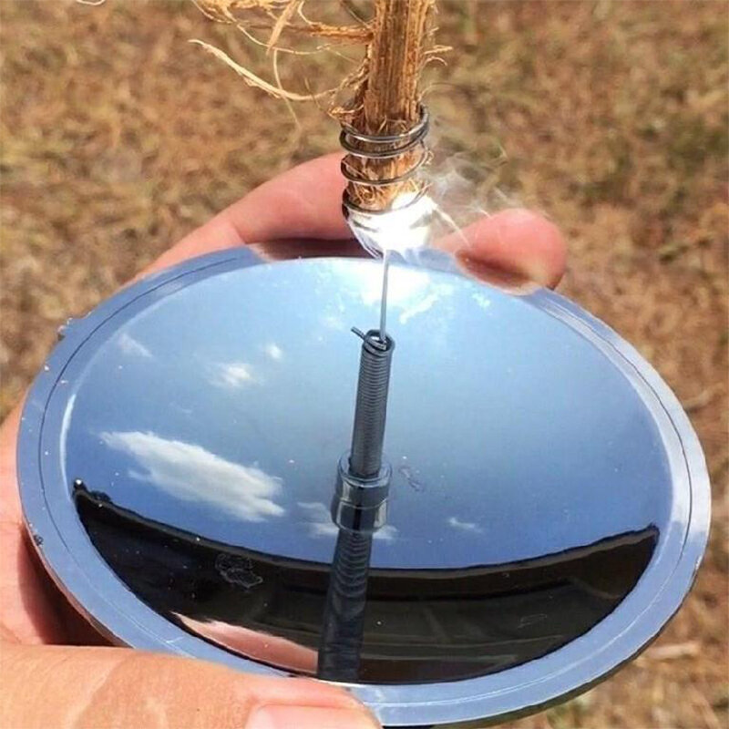 Camping Outdoor Windproof Solar Cigarette Lighter Solar Spark Lighter Fire Starter Survival Tools