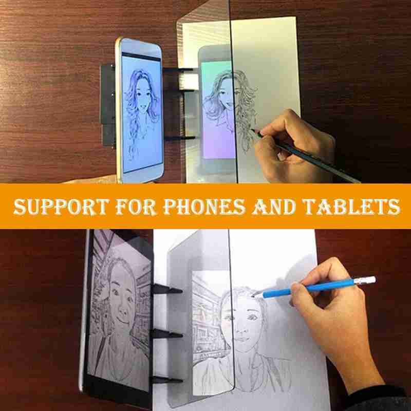 22.5x15.6" Plastic Sketch Tracing Drawing Board Optical For Beginners Projector and Kids Reflection Tool Painting Draw Sket M3Y1
