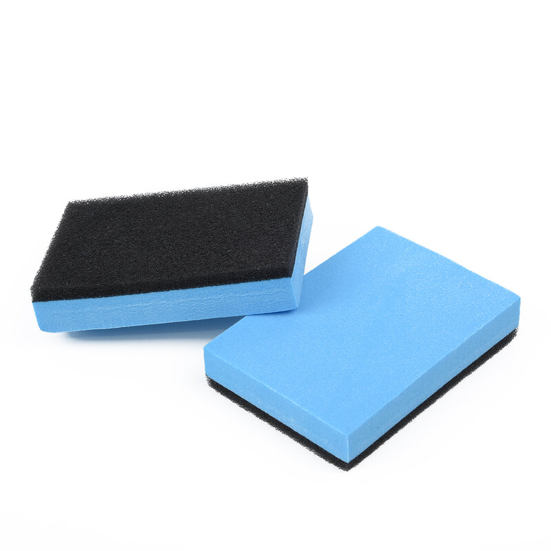 Nettoyeur de tampons éponge en céramique bleue + noire, outil de nettoyage pour voiture