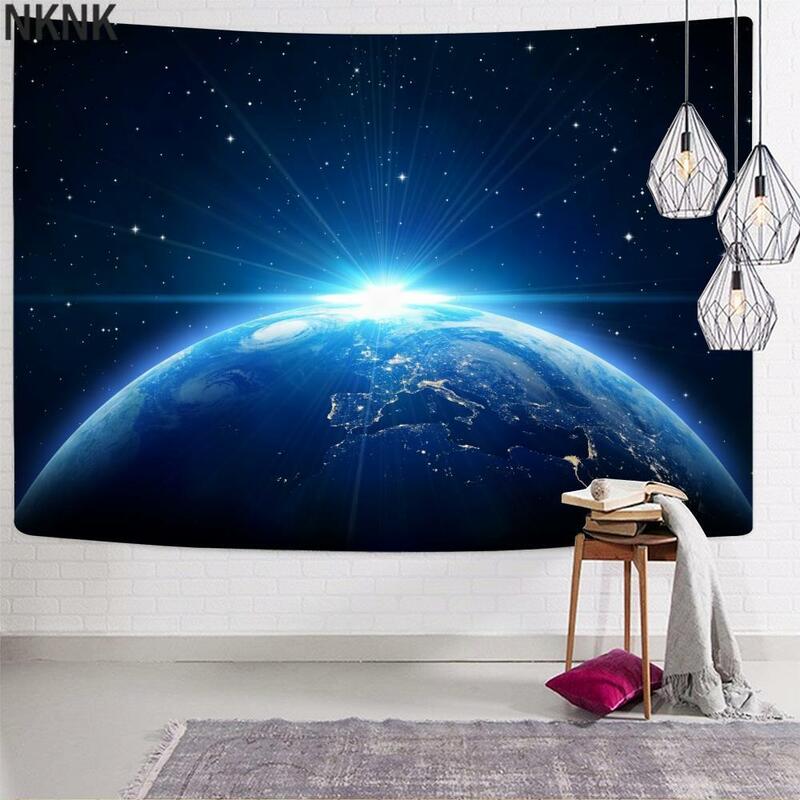 NKNK-tapiz de galaxia para colgar en la pared, alfombra con diseño de Planeta, arte de Mandala, brujería, novedad