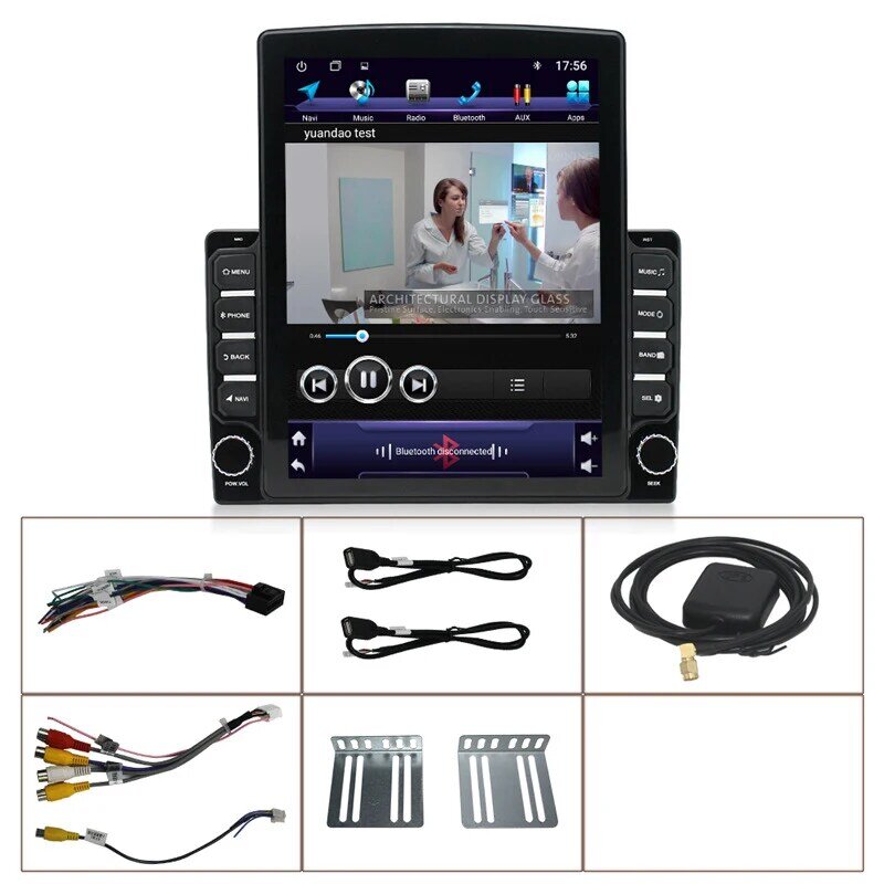 9.7 Inch 2Din Android10.0 Auto Radio Voor Universele 2Gb + 32Gb Geen Frame Car Multimedia Player Gps Rds auto Radio Wifi Voor Universele