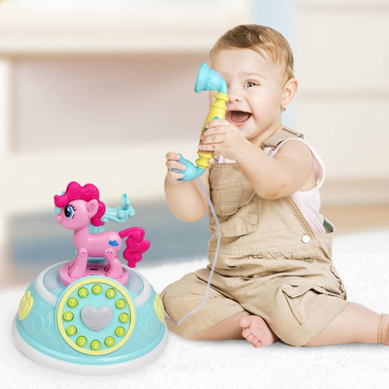 Высококачественный ретро-телефон для раннего развития, многорежимная имитация, телефон, игрушка для девочек