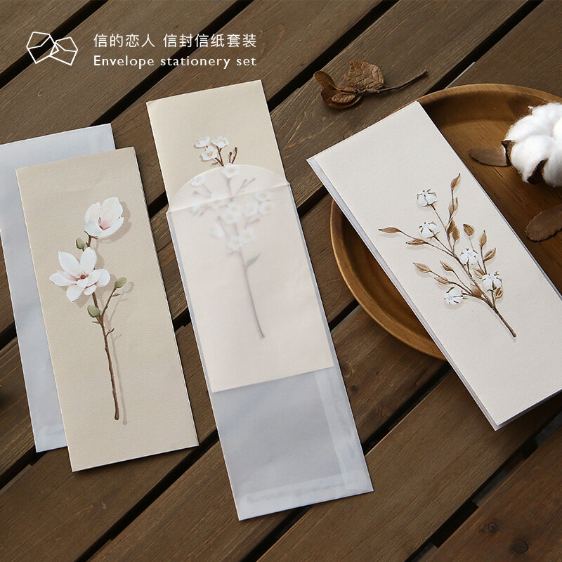 Enveloppes cadeau en papier avec lettres et fleurs, 6 pièces, lettres décoratives, avec inscription d'amour, littérature et art