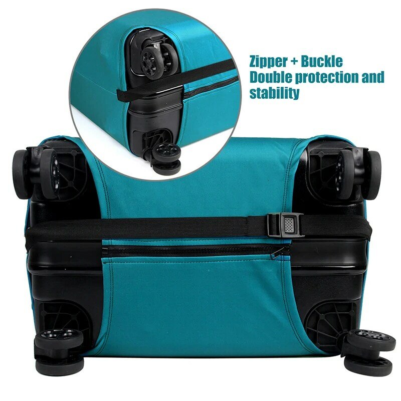 Funda de maleta de funda protectora para maletas gruesa, accesorios de viaje, cubierta de equipaje elástica, aplicable a maleta de 18-32 pulgadas