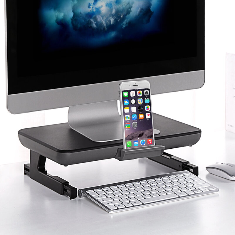 Suporte do monitor de llano desktop notebook portátil suporte de mesa antiderrapante riser de mesa de escritório em casa computador portátil suporte de armazenamento de tela de tv riser