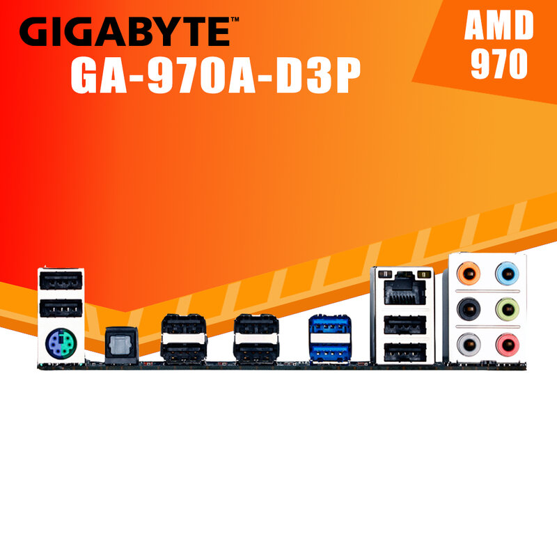 Soquete am3 +/am3 gigabyte GA-970A-D3P placa-mãe amd 970 fx/phenom ii/athlon ii ddr3 32gb pci-e 2.0 desktop 970 placa-m ãe am3 +