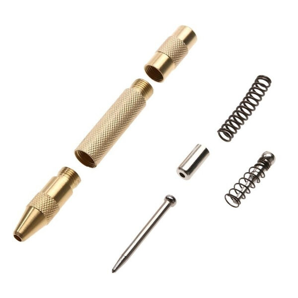 5 inch Automatic Center Punch Spring Loaded Marking Starting Holes Tool Wood Press Dent Marker Woodwork Tool Hole Drill Bits