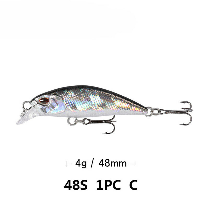 Nouveau 48mm 4g vairon ruisseau de pêche leurre Mini truite appâts petit Whopper vibrant lumière coulant Micro poisson manivelle japon hiver