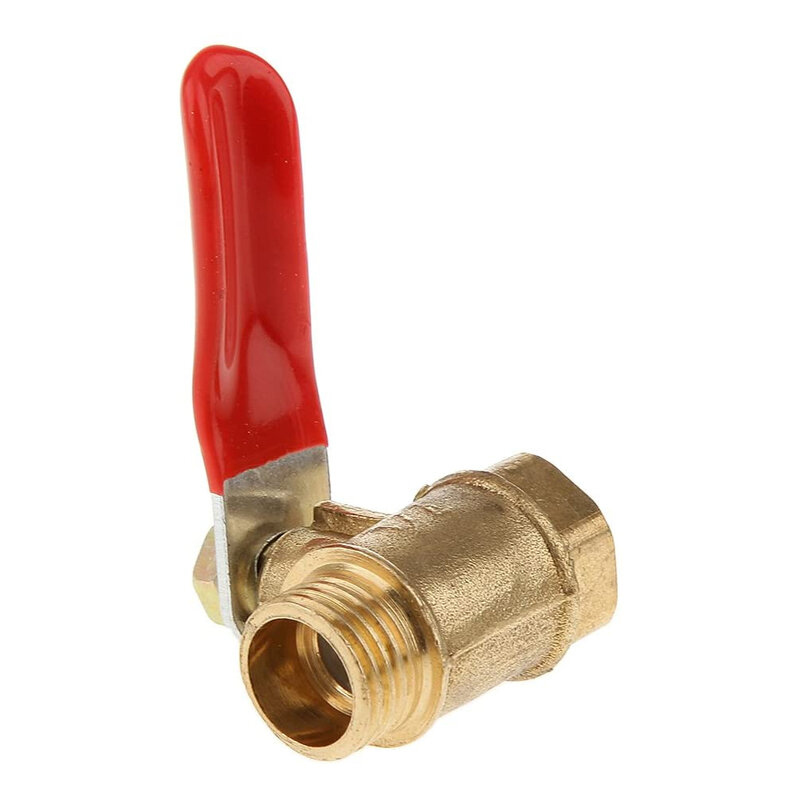 Brass Small Ball Valve 1/4'' Female/Male Thread Brass Valve Connector Joint Copper Pipe Fitting Coupler Adapter