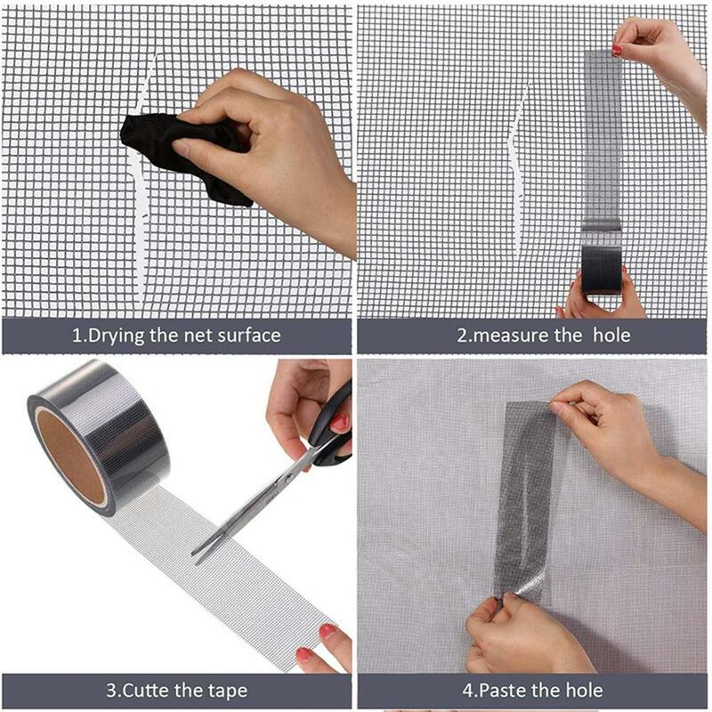 1 Buah Stiker Net Patch Layar Perbaikan Jaring Pintu Jendela untuk Pintu Jendela Rumah