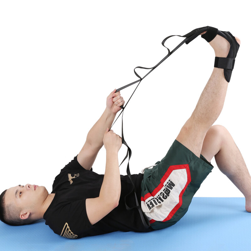 Yoga cinta resistência bandas multi-loop stretch strap com cushoion pé para fisioterapia, pilates, dança para mulher