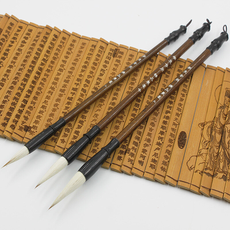 Set Kuas Kaligrafi Kuas Tulisan Tradisional Tiongkok Kuas Gambar Lukisan Sumi Jepang Kanji untuk Bait Festival