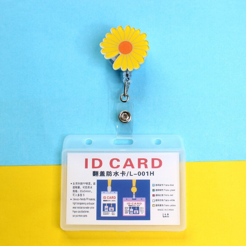 Porte-Badge rétractable en forme de fleur ou de dessin animé, porte-carte d'identité, pour exposition d'infirmière, fournitures de bureau, nouveauté mode 2021
