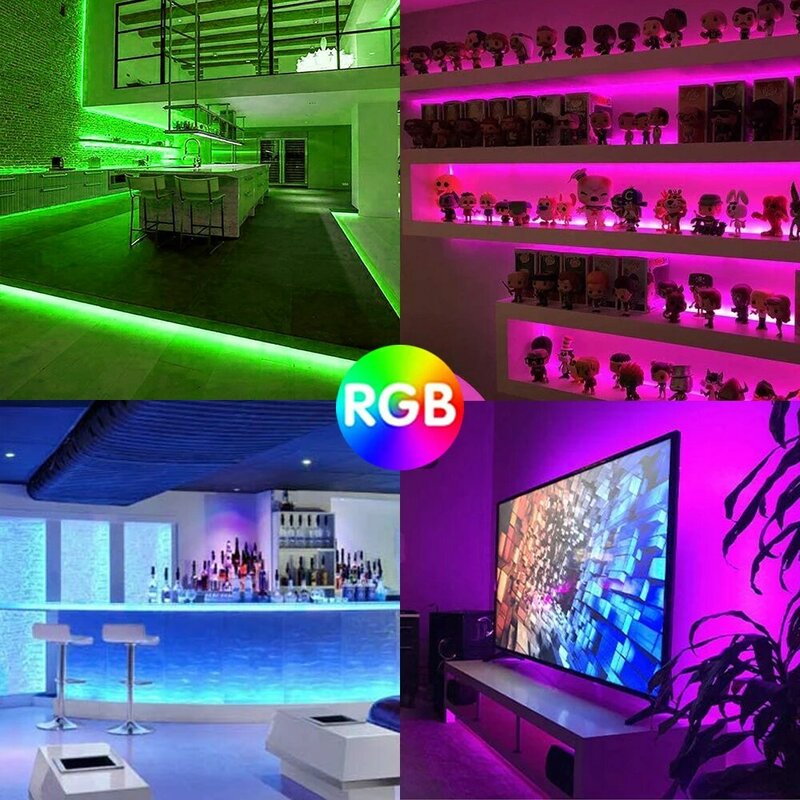 Bluetooth RGB 5050 2835 listwy LED światło podczerwone kontroler elastyczna taśma dekoracji podświetlacz świecący w nocy ciąg TV PC