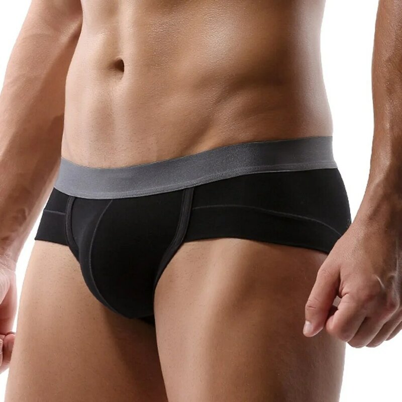 Mens Sexy Underwear Briefs Shorts Stretch Cool Seamless Breathable Underpants Thin Underpants Low Waist Bikini  No Trace Thong