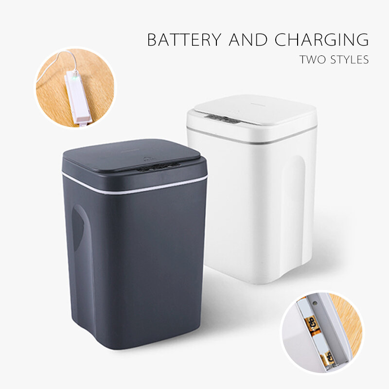 Intelligent Trash Can Automatic Smart Sensor Dustbin Rechargeable Smart Touchless Waste Bin For Bathroom Kitchen Garbage Bin