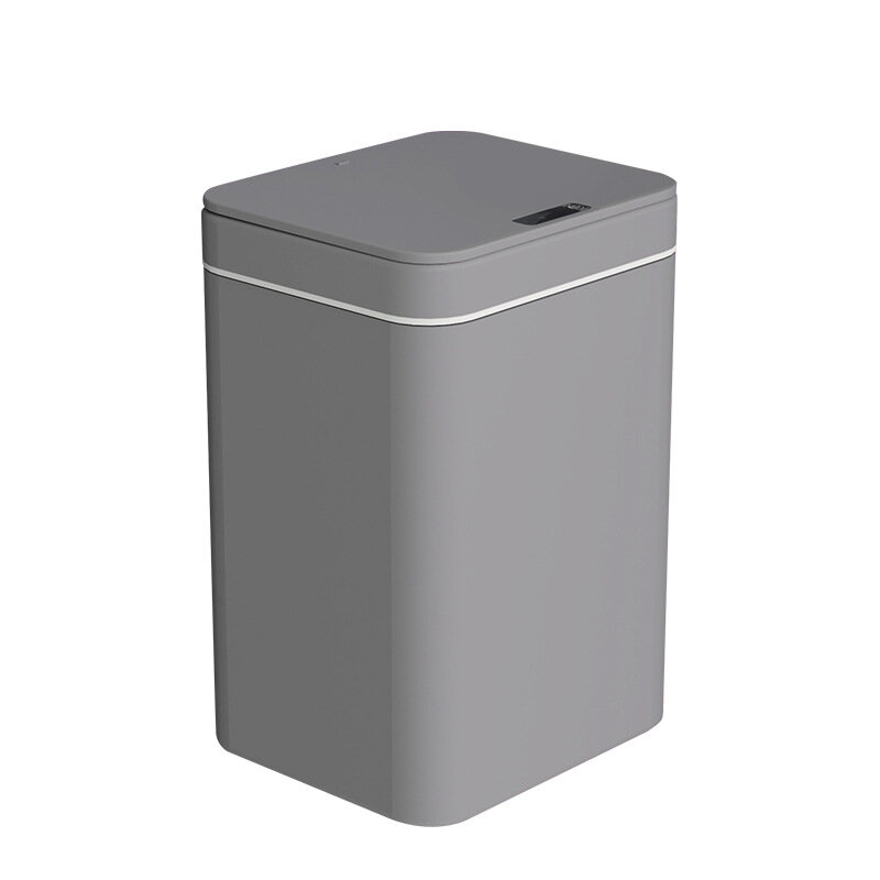 Cubo de basura de inducción inteligente, completamente automático con cubierta, gran capacidad de cubos de plástico para inodoro doméstico
