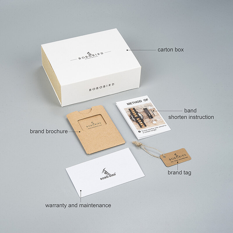 BOBO BIRD – montres à Quartz pour hommes et femmes, style marbre, avec boîte cadeau