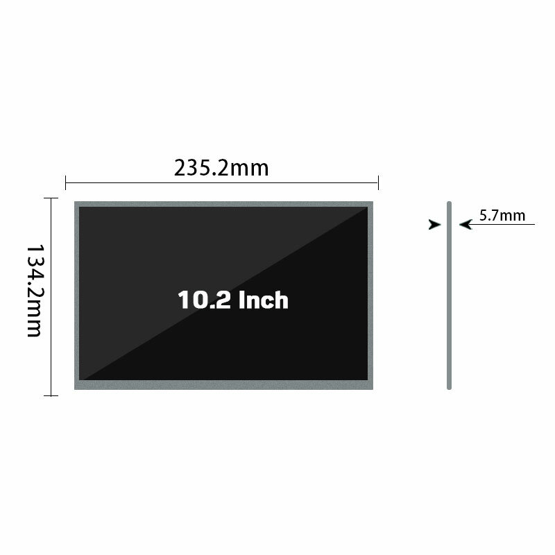 Layar LCD LVDS 10.2 Inci Asli Resolusi CLAA102NA0ACW 1024*600 Kecerahan 220 Kontras 400:1