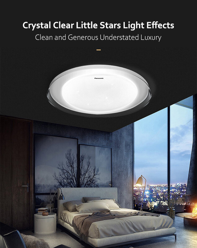 Panasonic LED de Control remoto luces de techo lámpara moderna sala de estar dormitorio cocina iluminación accesorio superficie montada para el hogar
