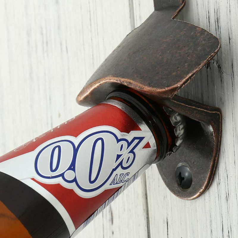 10 Pack Bottle Opener Wall Mounted Rustic Beer Opener Set Vintage Look with Mounting Screws for Kitchen Cafe Bars