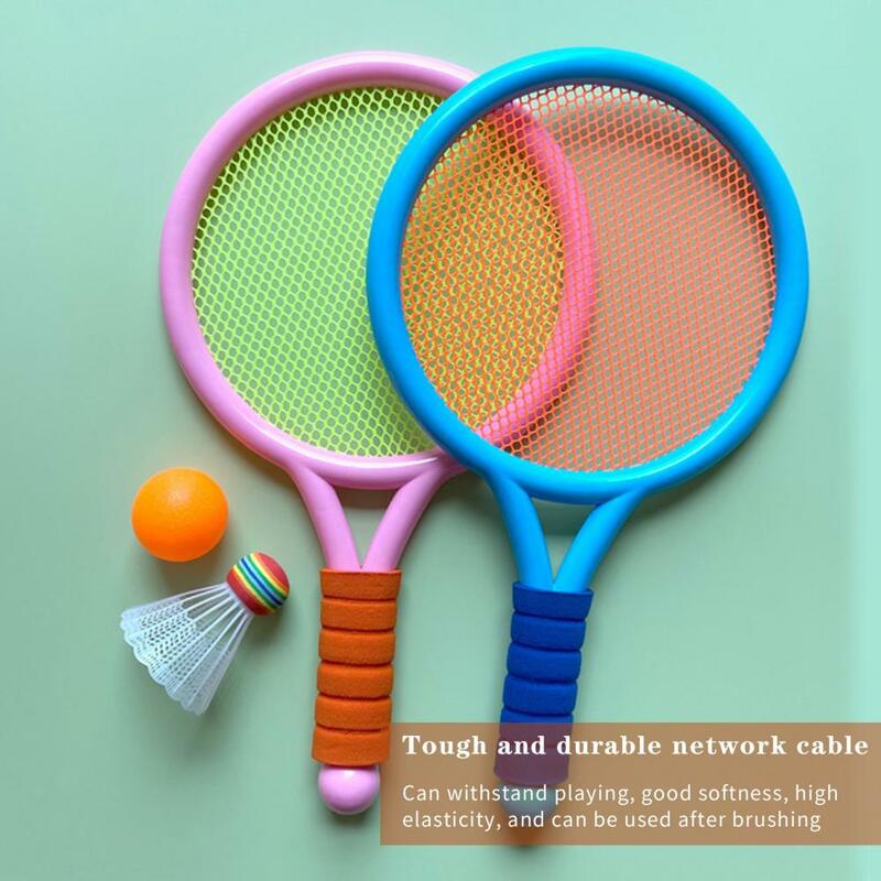 Brinquedo de badminton de pouco peso interativo fácil de agarrar raquetes de tênis brinquedo de badminton para criança