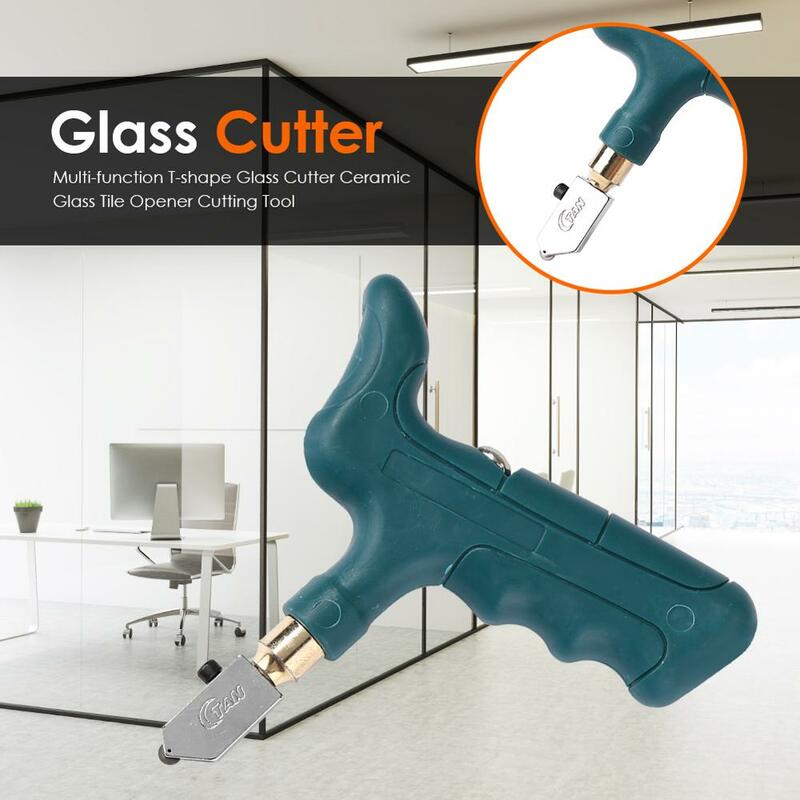 Multi-function T-shape Cutting Thick Glass Cutter Ceramic Glass Tile Opener Cutting Tool Household Hand-Held Diamond Cutters