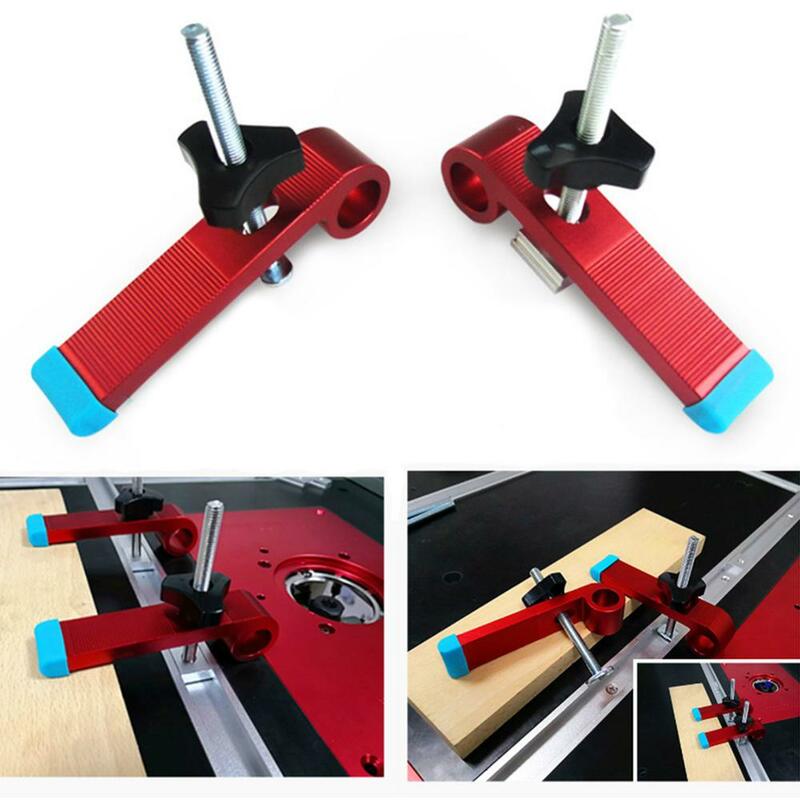 T Track Aluminum Alloy Wood Clamp Rail Slide Slot Stopper M8 Screw Positioning Limiter Miter Clip Fixed Clamp Woodworking Tools