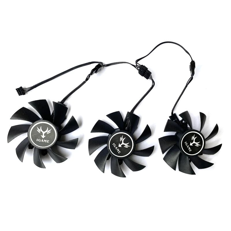 new 3PCS 75mm 4pin GTX 1060 Graphics card fan，For Colorful iGame GeForce GTX 1060 GTX 1070Ti GTX 1080 Graphics card cooling fan