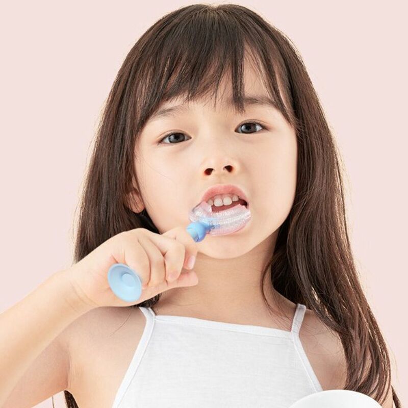 Детская ручная мягкая U-образная зубная щетка для детей