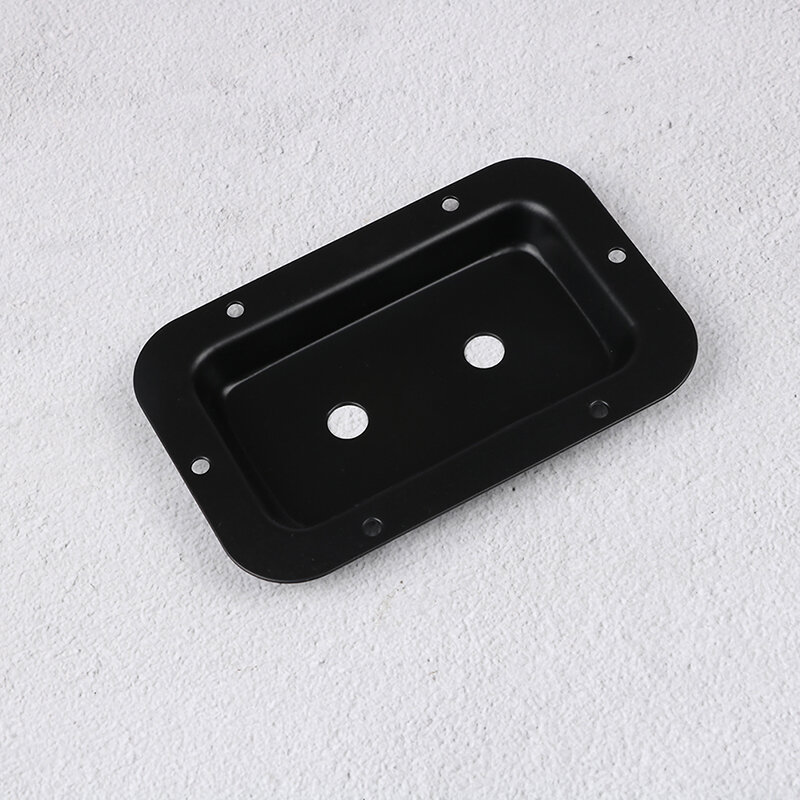 1pc preto recessed aço 1/4 "placa de fone de ouvido jack rca emperramento pós placa prato