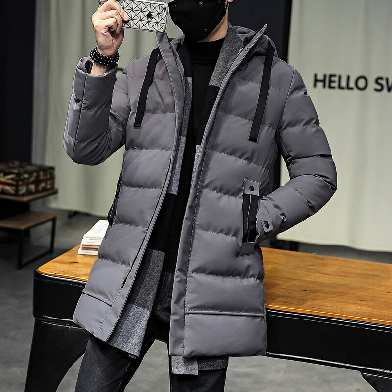 Männer der 2019 winter neue Koreanische mantel version medium und lange baumwolle kleidung jugend verdickt warme unten baumwolle kleidung