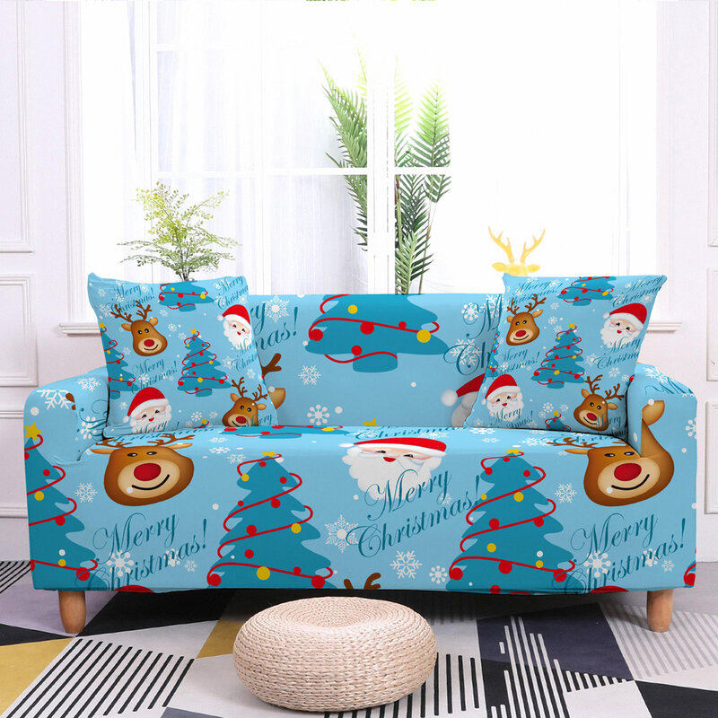 Sarung Sofa Elastis untuk Ruang Keluarga Sofa Natal Dapat Disesuaikan Sarung Sofa Sudut Sofa Bersekat Kursi Malas Bentuk L