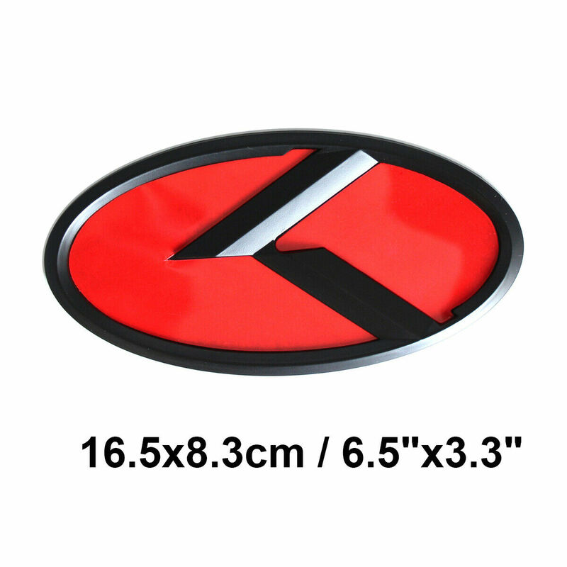 Rosso nero 6.5 "165mm K Logo griglia anteriore auto/distintivo posteriore emblema decalcomania per Kia koreano Coreano Sportage Sorento