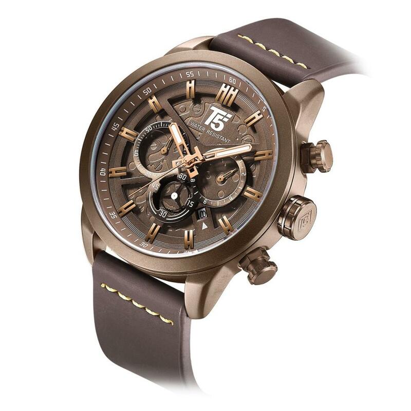 Relógio de pulso masculino luxuoso aaa t5, à prova d'água, militar de quartzo, esportivo, cronógrafo