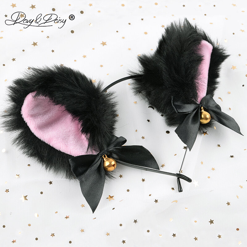 DAVYDAISY Cute 3 Pieces Anal Plug Set Choker Cat Ears Fox Tail Butt Plug Anal Toy Butt Toy Tail Plug Cosplay Adult Toy AC120