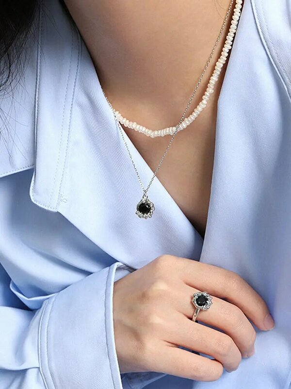 S'STEEL-collares y colgante de Plata de Ley 925 para mujer, diseño de lujo, temperamento versátil, circonita, joyería fina