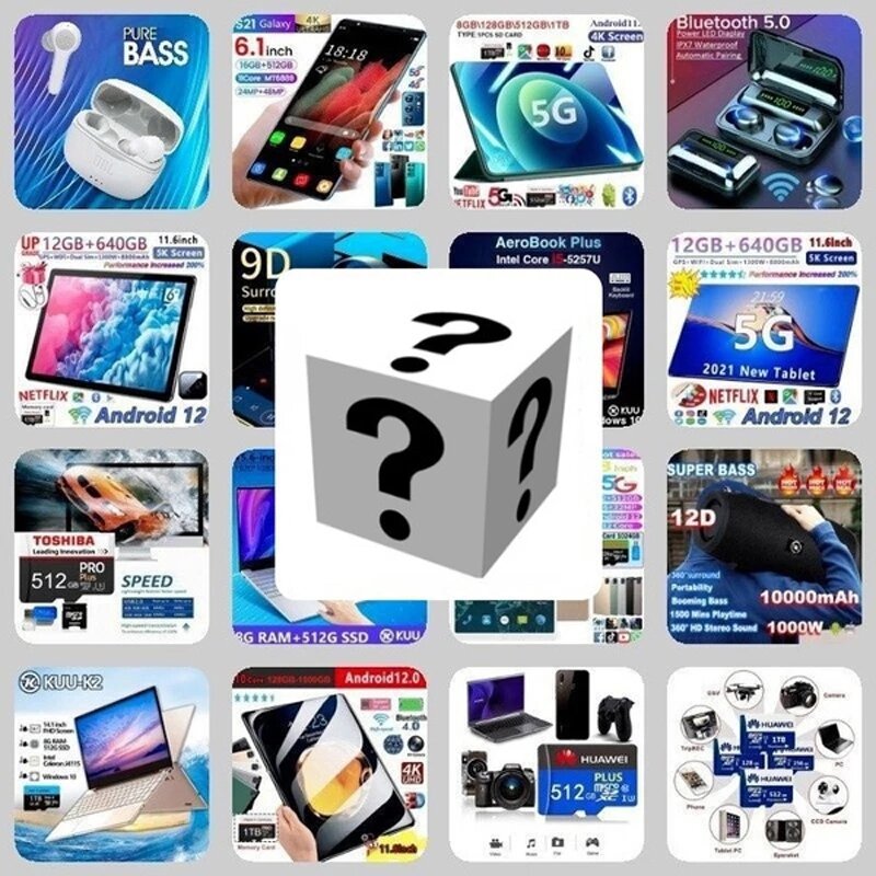 Najpopularniejsze nowe Lucky Mystery Box 100% niespodzianka wysokiej jakości prezent bardziej cenny przedmiot produkty elektroniczne prezent czeka na ciebie