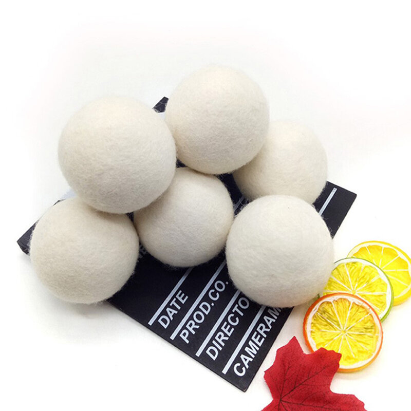 5Pcs/set Wool Dryer Balls Organic Wool Natural Laundry Fabric Softener Premium Reusable